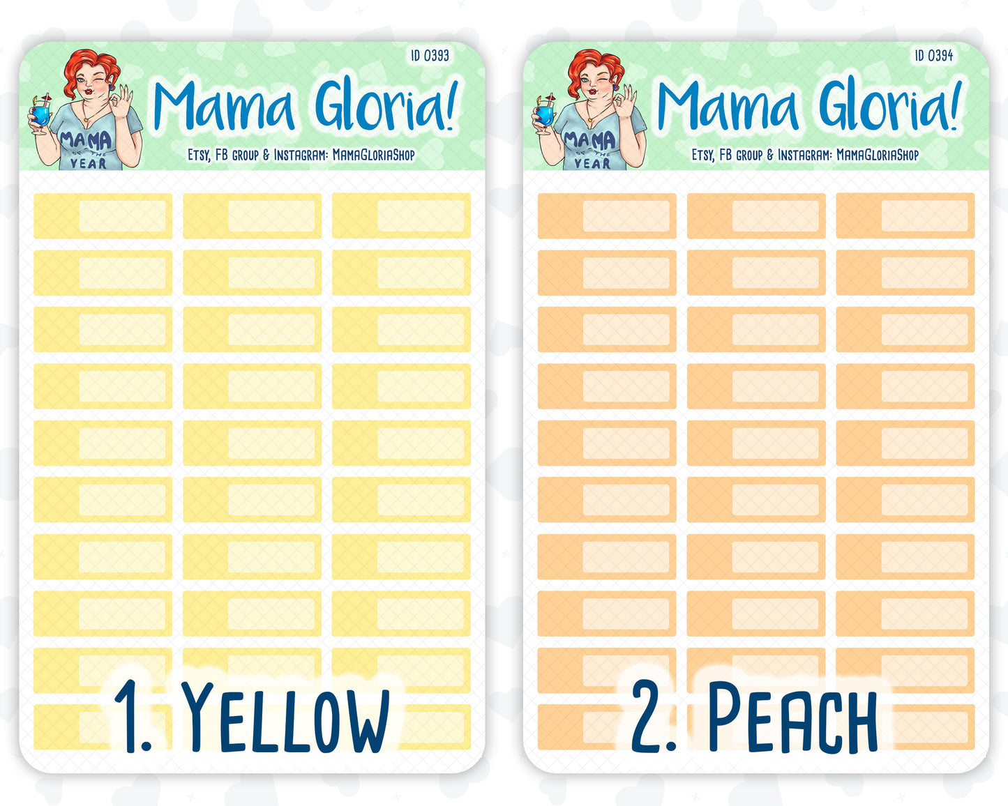 Quarter box, note box with place for sticker for planners, ID 0392/0393/0394/0395/0396/0397/0398/0399/0400/0401/0402