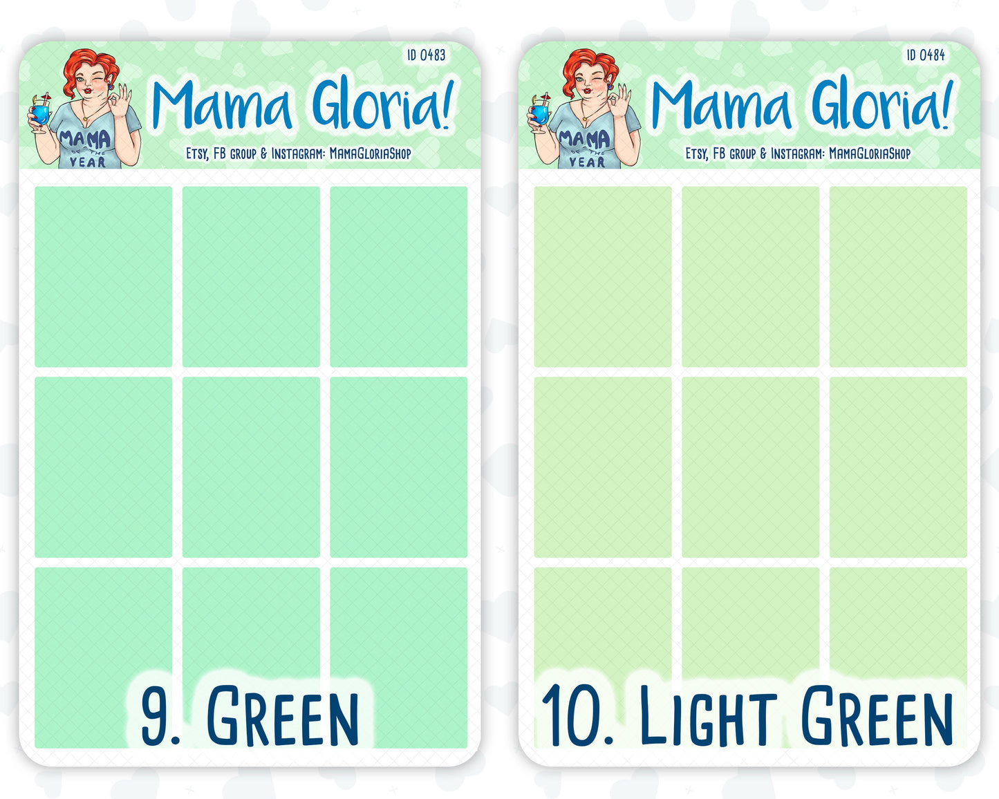 Full box stickers for planners, ID 0474/0475/0476/0477/0478/0479/0480/0481/0482/0483/0484