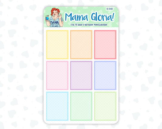 Full box, note box stickers for planners, ID 0485/0486/0487/0488/0489/0490/0491/0492/0493/0494/0495