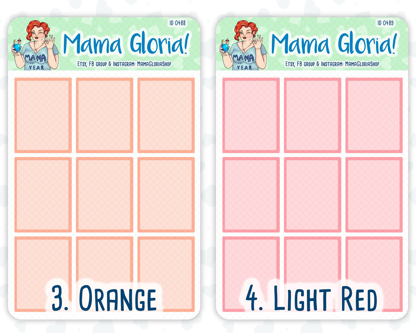 Full box, note box stickers for planners, ID 0485/0486/0487/0488/0489/0490/0491/0492/0493/0494/0495