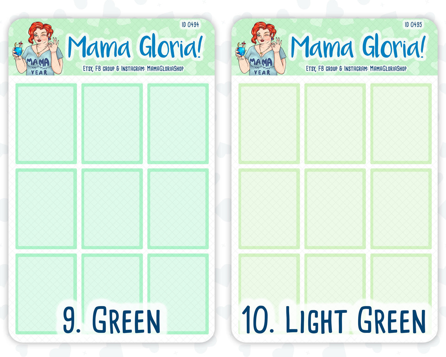 Full box, note box stickers for planners, ID 0485/0486/0487/0488/0489/0490/0491/0492/0493/0494/0495