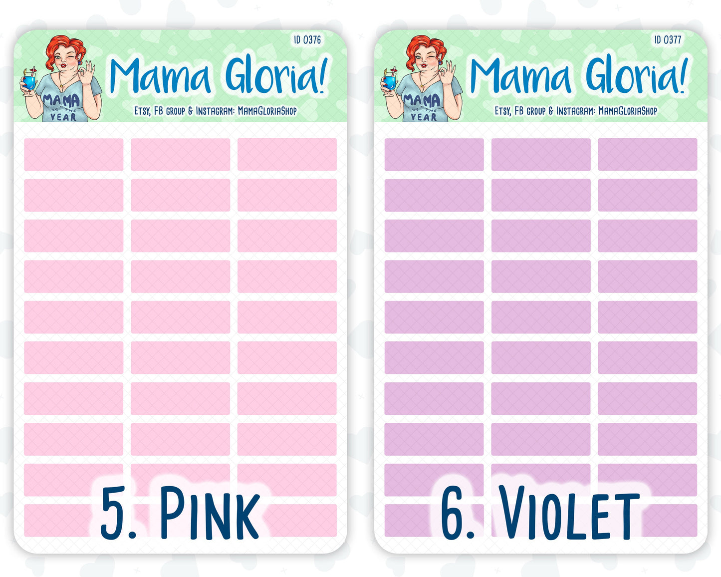 Quarter box stickers for planners, ID 0371/0372/0373/0374/0375/0376/0377/0378/0379/0380/0404