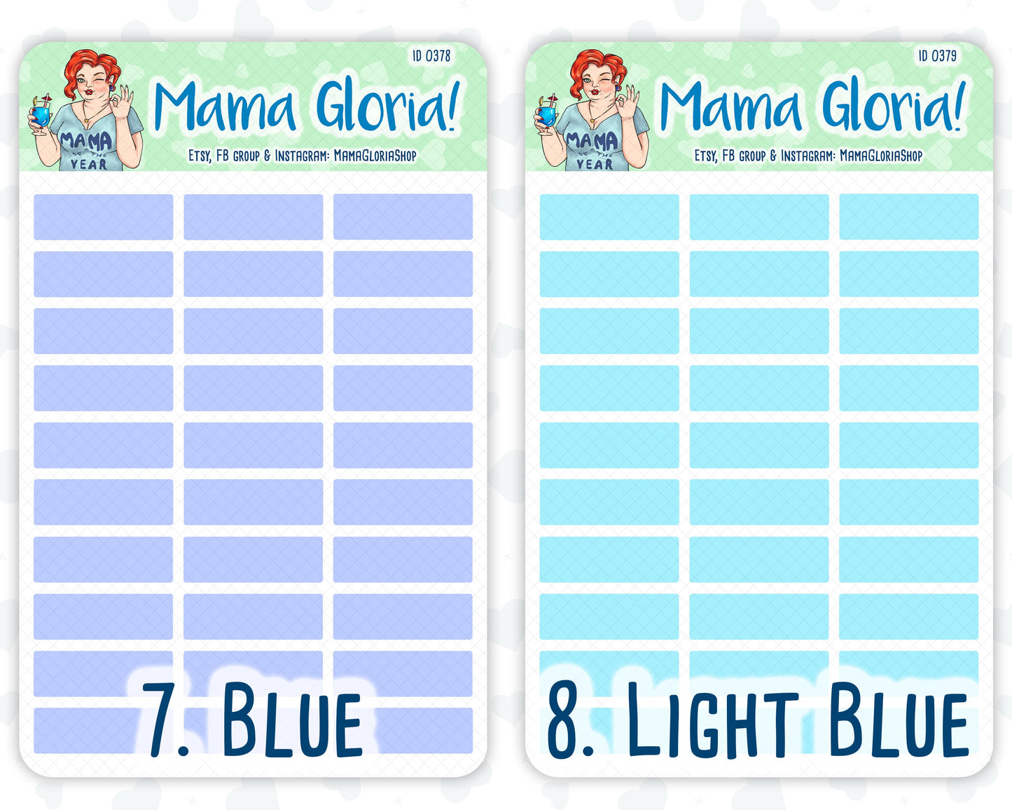 Quarter box stickers for planners, ID 0371/0372/0373/0374/0375/0376/0377/0378/0379/0380/0404