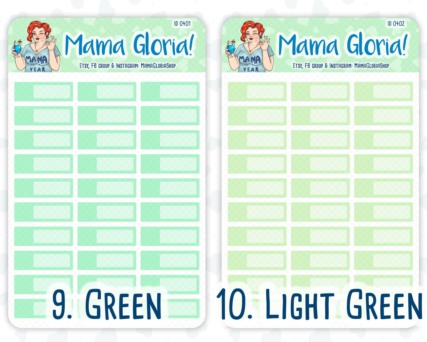 Quarter box, note box with place for sticker for planners, ID 0392/0393/0394/0395/0396/0397/0398/0399/0400/0401/0402