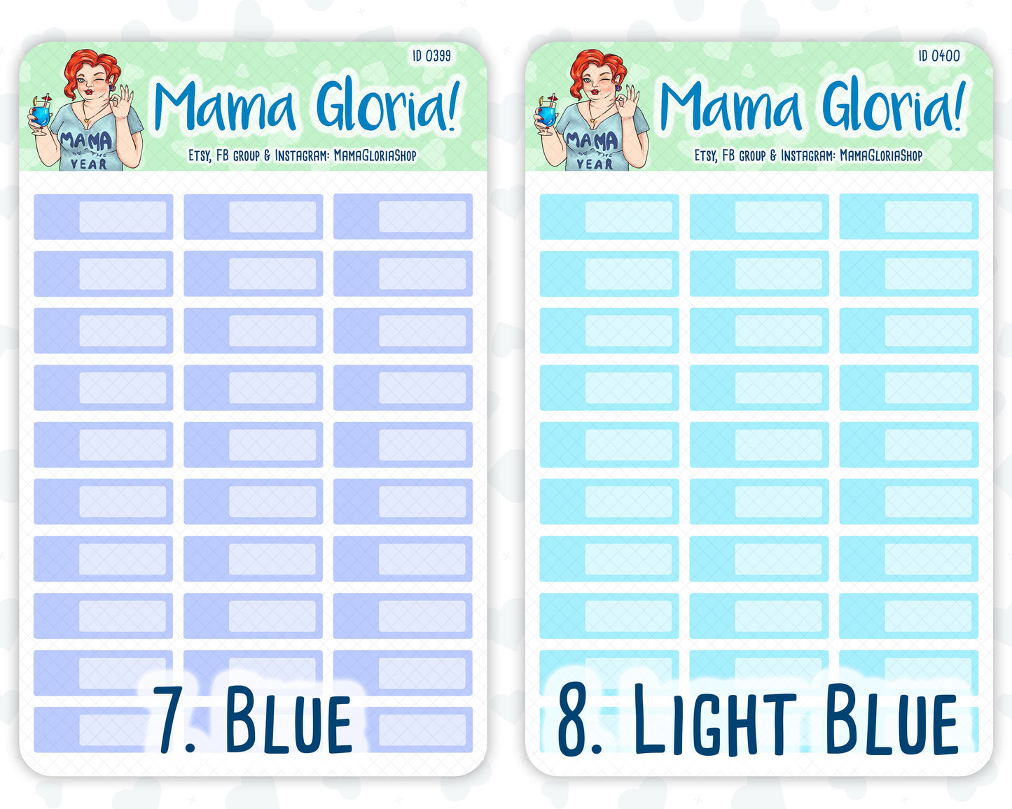 Quarter box, note box with place for sticker for planners, ID 0392/0393/0394/0395/0396/0397/0398/0399/0400/0401/0402