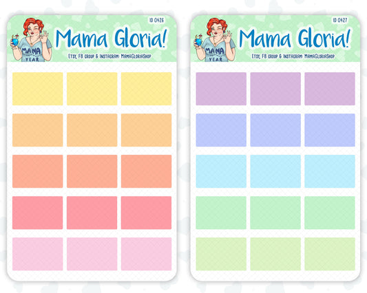 Half box stickers for planners, ID 0426/0427/0428/0429/0430/0431/0432/0433/0434/0435/0436/0437