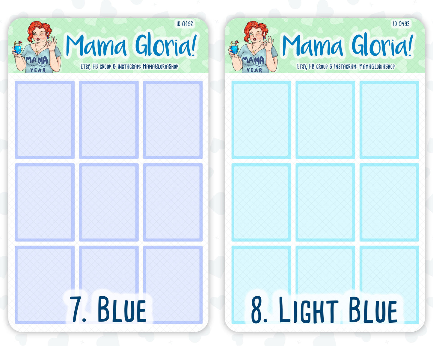 Full box, note box stickers for planners, ID 0485/0486/0487/0488/0489/0490/0491/0492/0493/0494/0495