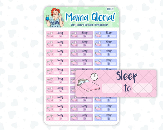 Sleep time tracker for planners, ID 0529