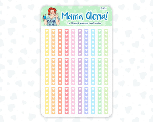 Check box strips pannels for planners, ID 0739, 0740, 0741