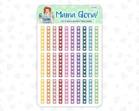 Check box strips pannels for planners, ID 0742, 0743, 0744