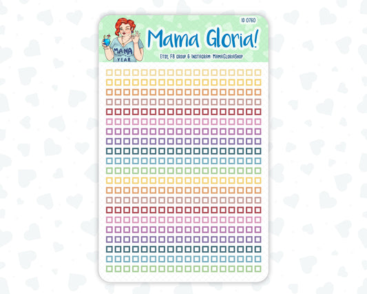 Check box strips daily duo for planners, ID 0760, 0759