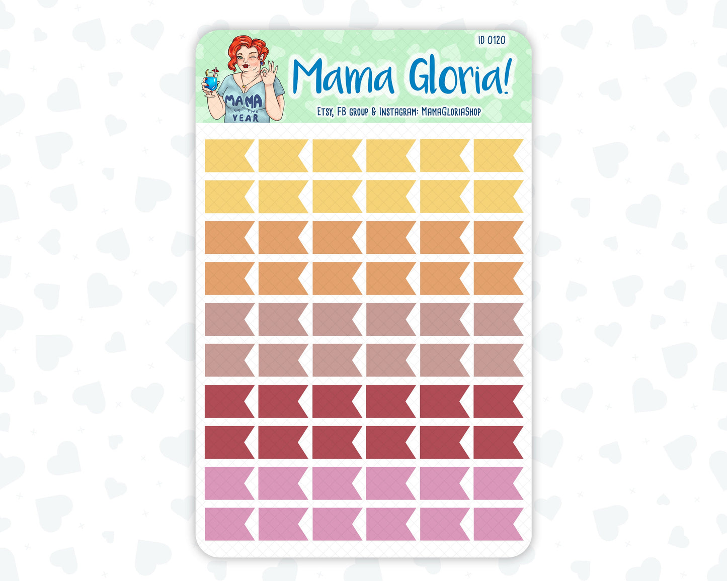Flags, pannels for planners, ID 0119, 0120, 0121