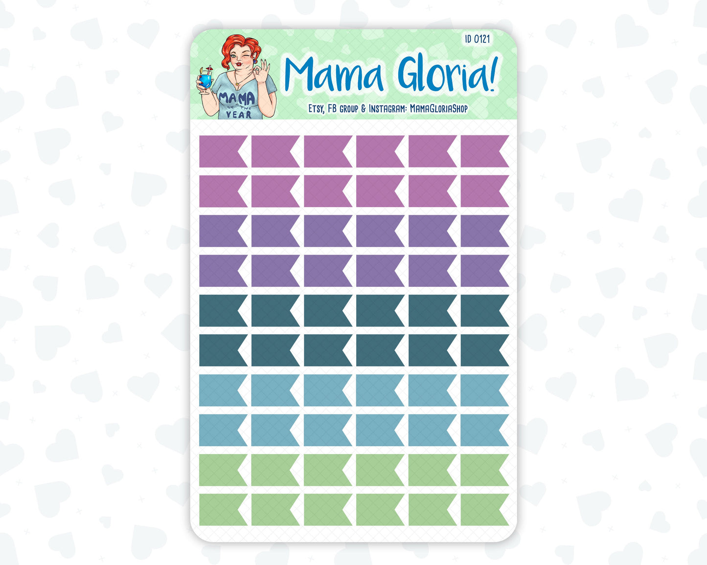 Flags, pannels for planners, ID 0119, 0120, 0121
