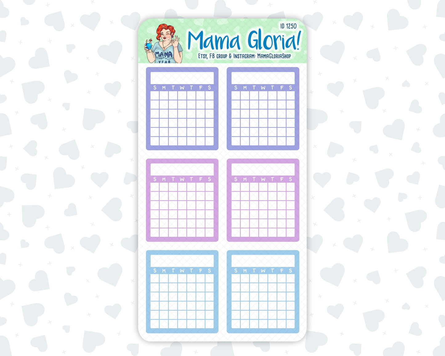 Monthly Trackers - Notes Page - Dashboard -For Planners - Erin Condren - Happy Planner- ID 1248, 1249, 1250