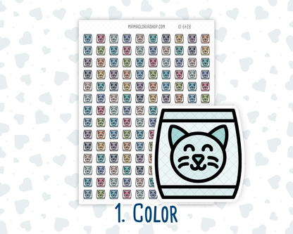Buy Cat Food - Feeding Reminders - Mini Doodle Icon-Sticker