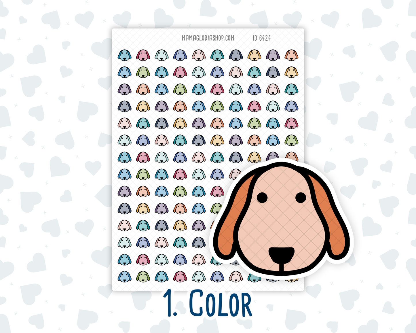 Dog- Pet Care Reminders - Vet Tracking - Mini Doodle Icon-Sticker