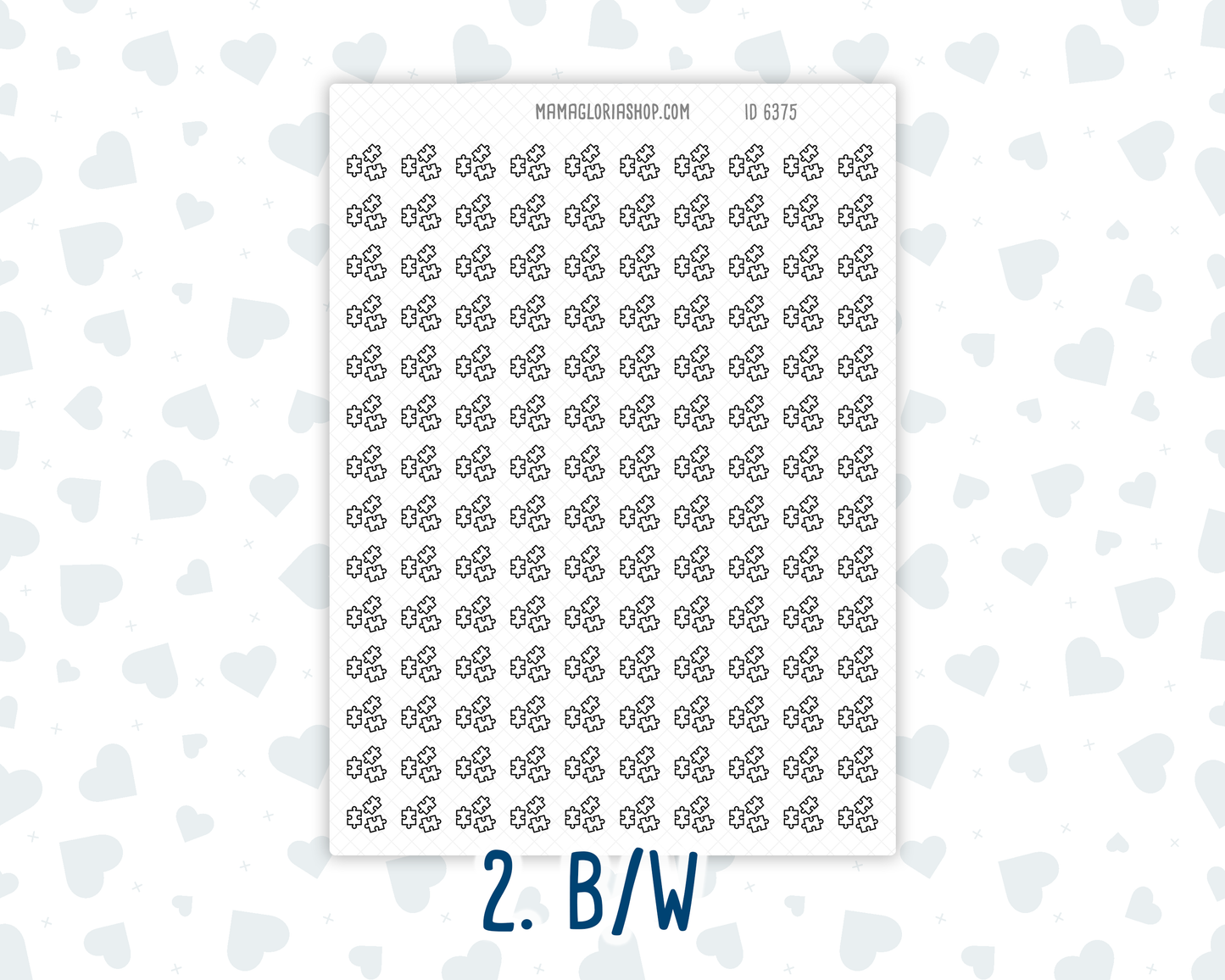 Puzzle Piece - Game Night - Hobby Tracking - Mini Doodle Icon-Sticker