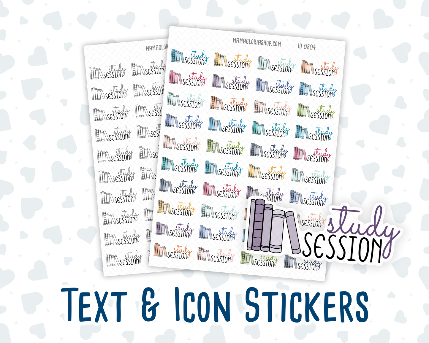 Study Session - Text Sticker With Icon