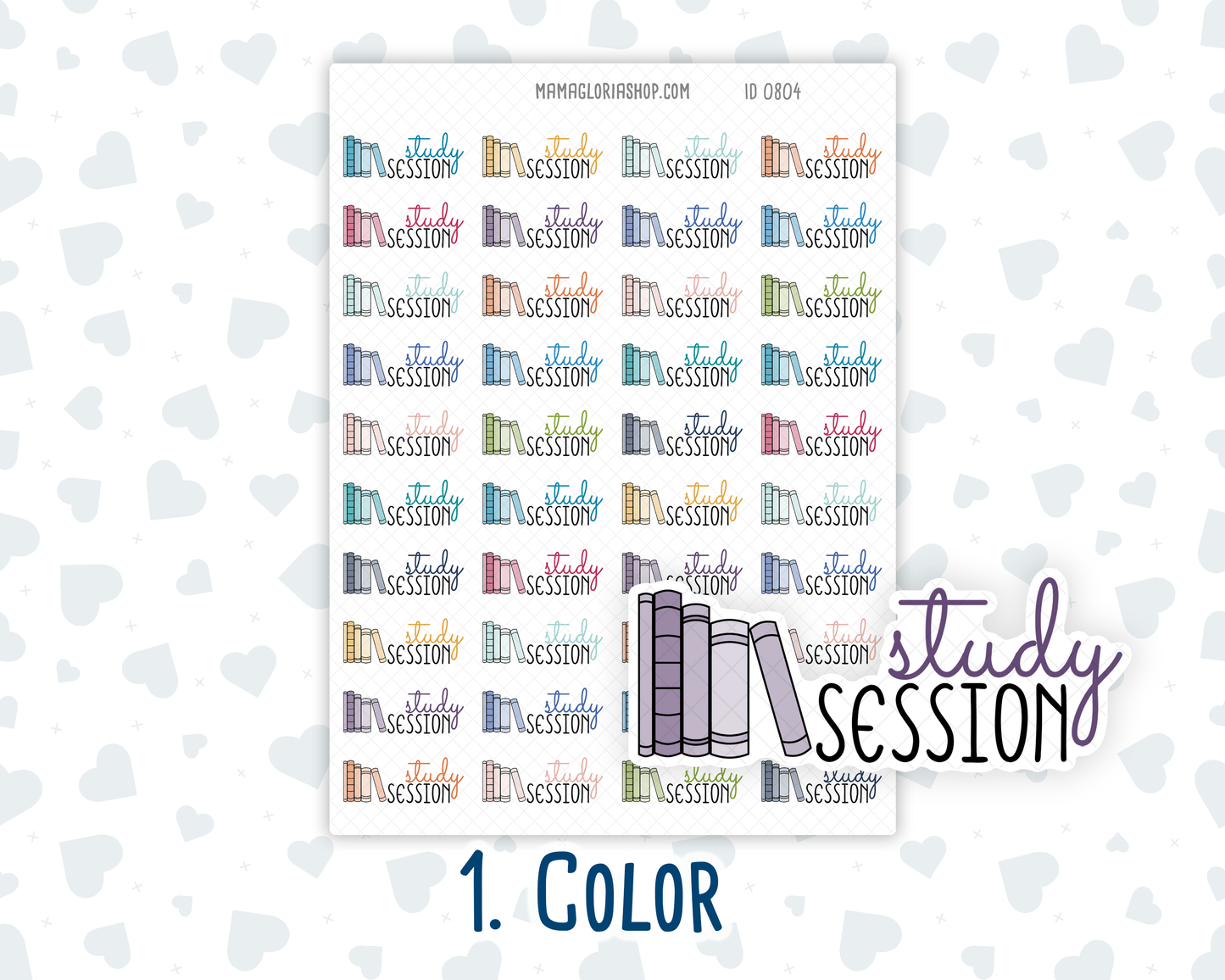 Study Session - Text Sticker With Icon