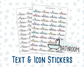 Clean Bathroom - Text Sticker With Icon