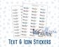 Self Care Routine - Text Sticker With Icon