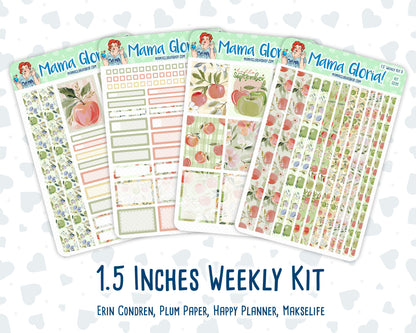 Kit 0295 - 1.5" Wide Column - Weekly Kit - September - Apple Harvest  - For Vertical & Hourly Planners
