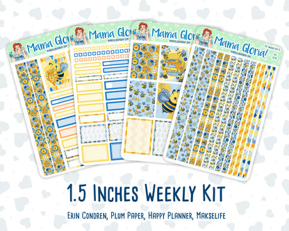 Kit 0219- 1.5" - Bee's Business - May - Weekly Kit For Vertical and Hourly Planners