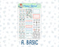 Kit 0251 - 1.5" Wide Column - Weekly Kit - January - Pine & Paws  - For Vertical & Hourly Planners