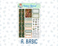 Kit 0242 - 1.5" Wide Column - Weekly Kit - November - Cottage Autumn  - For Vertical & Hourly Planners