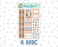 Kit 0237 - 1.5" Wide Column - Weekly Kit - October - Forest Folk  - For Vertical & Hourly Planners