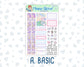 Kit 0252 - 1.5" Wide Column - Weekly Kit - February - Tokyo Candy Cloud  - For Vertical & Hourly Planners