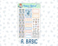 Kit 0270 - 1.5" Wide Column - Weekly Kit - June - Beachside Bliss  - For Vertical & Hourly Planners