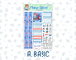 Kit 0224 - 1.5" Wide Column - Weekly Kit - July - Patriotic Parade  - For Vertical & Hourly Planners