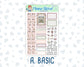 Kit 0293 - 1.5" Wide Column - Weekly Kit - September - Fleur de Provence  - For Vertical & Hourly Planners