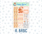 Kit 0241 - 1.5" Wide Column - Weekly Kit - November - Pumpkin Latte  - For Vertical & Hourly Planners