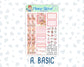 Kit 0294 - 1.5" Wide Column - Weekly Kit - September - Rosy Reveria  - For Vertical & Hourly Planners