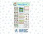 Kit 0221 - 1.5" Wide Column - Weekly Kit - June - Gone Fishing  - For Vertical & Hourly Planners