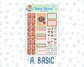 Kit 0231 - 1.5" Wide Column - Weekly Kit - August - Backyard BBQ  - For Vertical & Hourly Planners