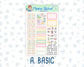 Kit 0260 - 1.5" Wide Column - Weekly Kit - April - Pastel Egg Hunt  - For Vertical & Hourly Planners