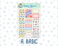 Kit 0269 - 1.5" Wide Column - Weekly Kit - June - Dolce Mare  - For Vertical & Hourly Planners