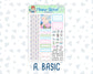 Kit 0262 - 1.5" Wide Column - Weekly Kit - April - Spring Puffs  - For Vertical & Hourly Planners