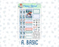 Kit 0247 - 1.5" Wide Column - Weekly Kit - December - Snow Day Adventures  - For Vertical & Hourly Planners
