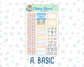 Kit 0222 - 1.5" Wide Column - Weekly Kit - June - Beach Day  - For Vertical & Hourly Planners