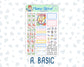 Kit 0279 - 1.5" Wide Column - Weekly Kit - August - Not Ready For School  - For Vertical & Hourly Planners