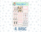 Kit 0297 - 1.5" Wide Column - Weekly Kit - October - Pink Spell  - For Vertical & Hourly Planners