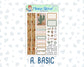 Kit 0243 - 1.5" Wide Column - Weekly Kit - November - Boho Autumn  - For Vertical & Hourly Planners
