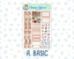 Kit 0296 - 1.5" Wide Column - Weekly Kit - September - Coffee Break  - For Vertical & Hourly Planners