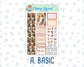 Kit 0298 - 1.5" Wide Column - Weekly Kit - October - Velvet Bloom  - For Vertical & Hourly Planners