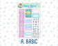 Kit 0230 - 1.5" Wide Column - Weekly Kit - August - School Daze  - For Vertical & Hourly Planners