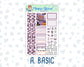 Kit 0236 - 1.5" Wide Column - Weekly Kit - October - Sweet & Spooky  - For Vertical & Hourly Planners
